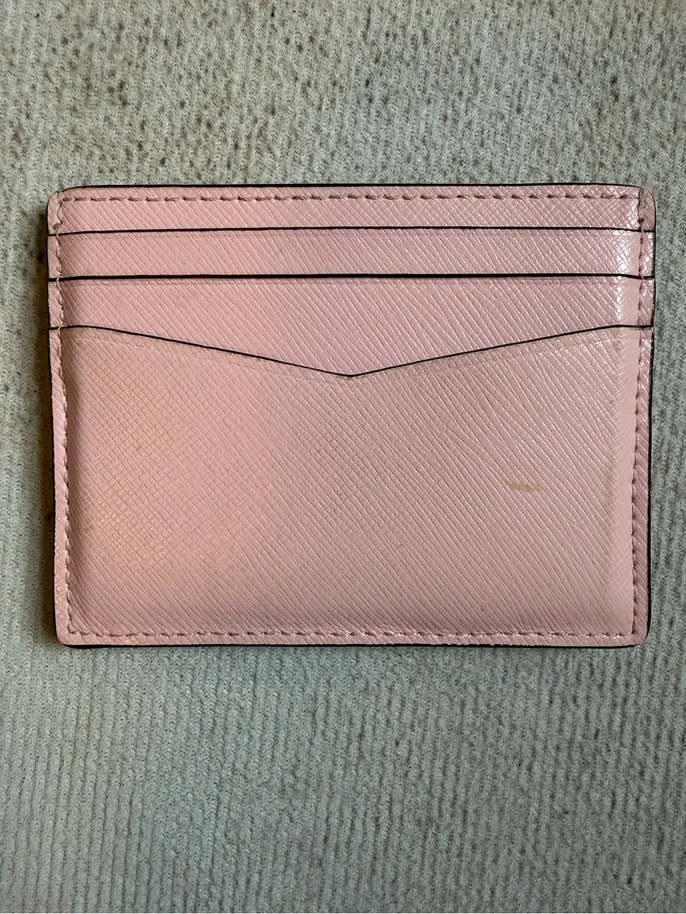 kate spade Pink Leather Card Case with Gold Logo